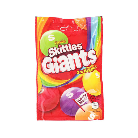 Mars Skittles Giants Vegan Chewy Sweets Fruit Flavoured Pouch Bag (CASE OF 15 x 132g)