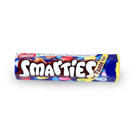 Nestle Smarties Tube (HEAT SENSITIVE ITEM - PLEASE ADD A THERMAL BOX TO YOUR ORDER TO PROTECT YOUR ITEMS (CASE OF 24 x 38g)
