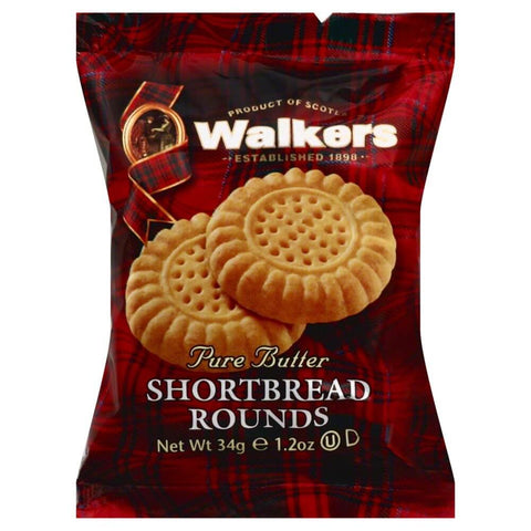 Walkers Shortbread Rounds (Pack of Two Biscuits) (CASE OF 22 x 34g)