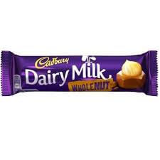 Cadbury Dairy Milk Wholenut Small Bar (HEAT SENSITIVE ITEM - PLEASE ADD A THERMAL BOX TO YOUR ORDER TO PROTECT YOUR ITEMS (CASE OF 48 x 45g)