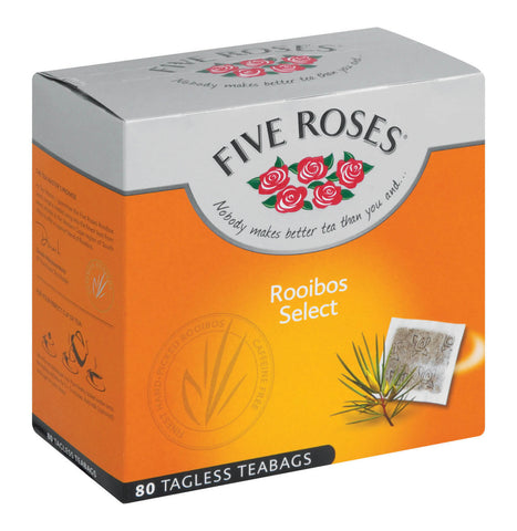 Five Roses Rooibos Tea Bags (Pack of 80 Bags) (CASE OF 10 x 160g)