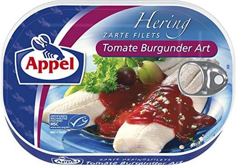 Appel Burgundy Style Tender Herring Filets with Tomato (CASE OF 10 x 200g)