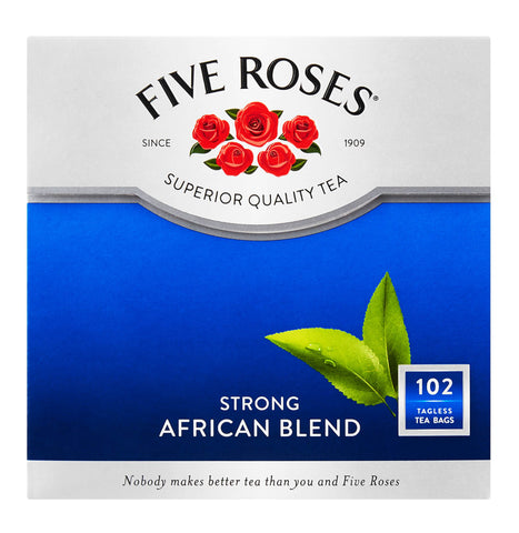 Five Roses Tea African Blend Strong Tea Bags (Pack Of 102 Bags) (CASE OF 6 x 250g)