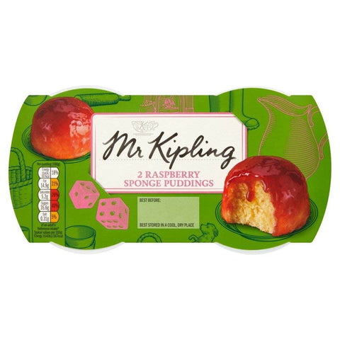 Mr Kipling Sponge Pudding - Raspberry (Pack of 2 Puddings) (CASE OF 4 x 190g)