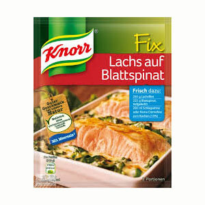Knorr Salmon on Spinach Leaves (CASE OF 23 x 28g)
