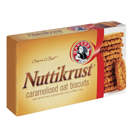 Bakers Nuttikrust Caramelized Oat Biscuits (Kosher) (CASE OF 12 x 200g)