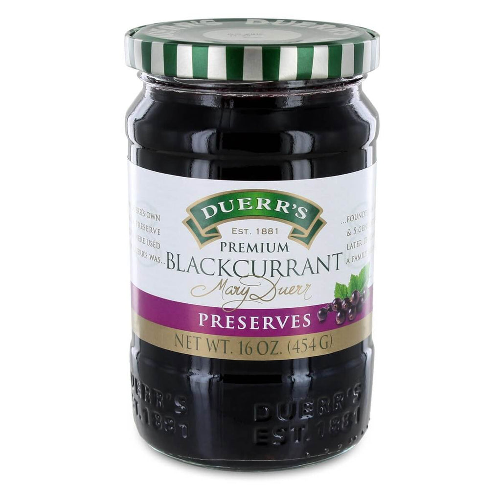Duerrs Jam Blackcurrant Premium Conserve (CASE OF 6 x 454g)