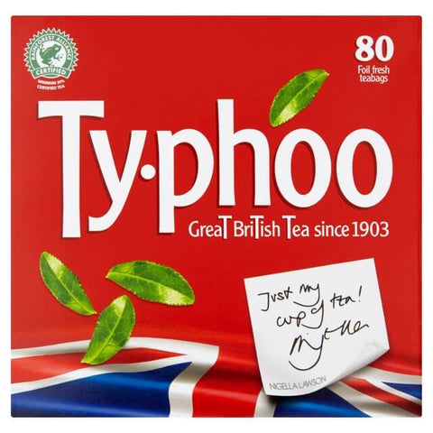 Typhoo Original (Pack of 80 Tea Bags) (CASE OF 6 x 232g)