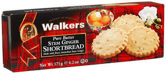 Walkers Shortbread Stem Ginger (CASE OF 12 x 175g)