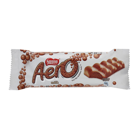 Nestle Aero Milk Chocolate Small Bar (Kosher) SA HEAT SENSITIVE ITEM. PLEASE ADD ITEM 122942 TO THE ORDER TO TRY TO PROTECT CHOCOLATES FROM HEAT DAMAGE. (CASE OF 40 x 40g)