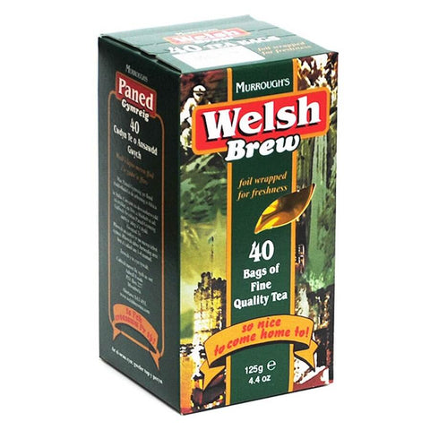 Murroughs Tea Welsh Brew Tea (Pack of 40 Tea Bags) (CASE OF 12 x 125g)
