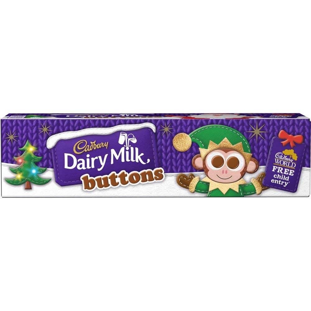Cadbury Buttons Dairy Milk Tube (CASE OF 15 x 72g)