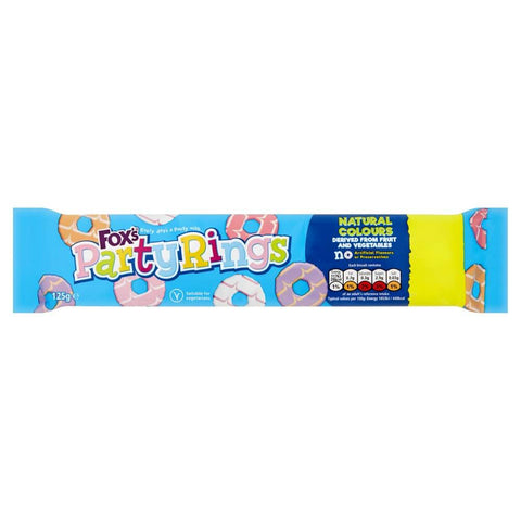 Foxs Party Rings Biscuits (CASE OF 16 x 125g)