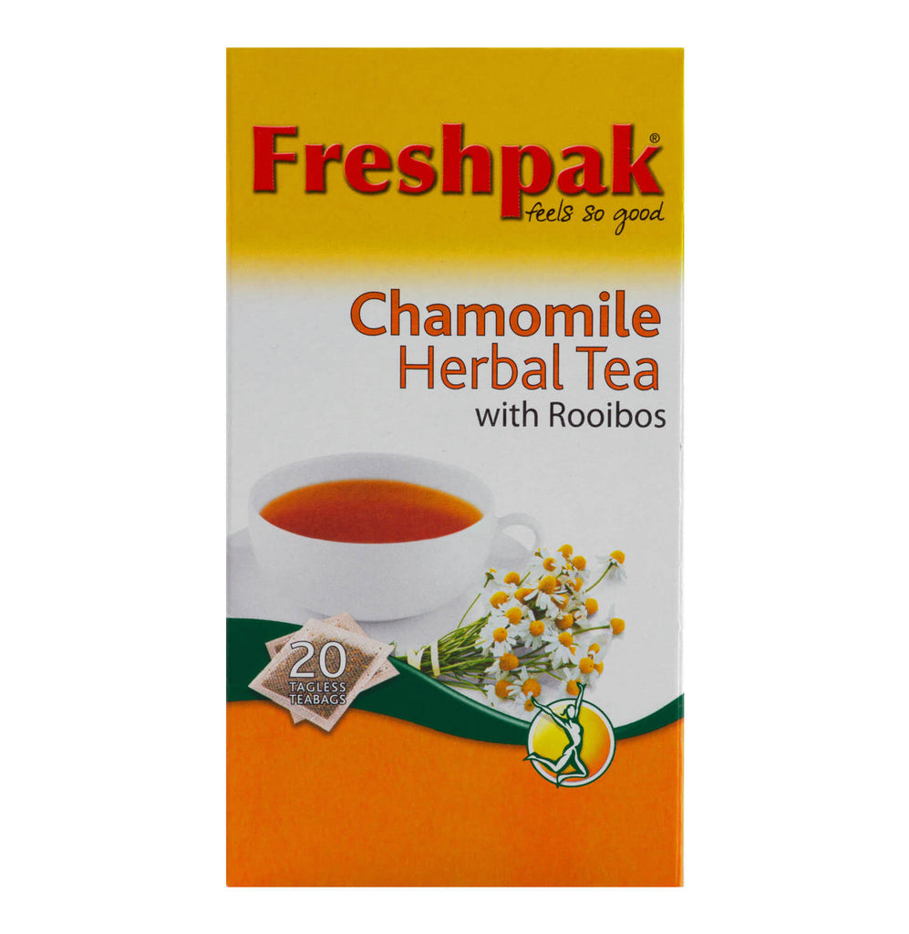 Freshpak Rooibos Tea Chamomile Tea Bags (Pack of 20 Bags) (CASE OF 6 x 30g)