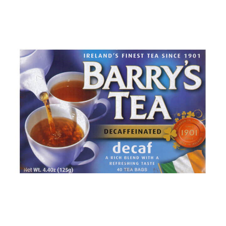 Barrys Decaf Blend Tea Bags (Pack of 40) (CASE OF 6 x 125g)