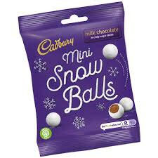 Cadbury Dairy Milk Snow Balls Bag (CASE OF 24 x 74g)