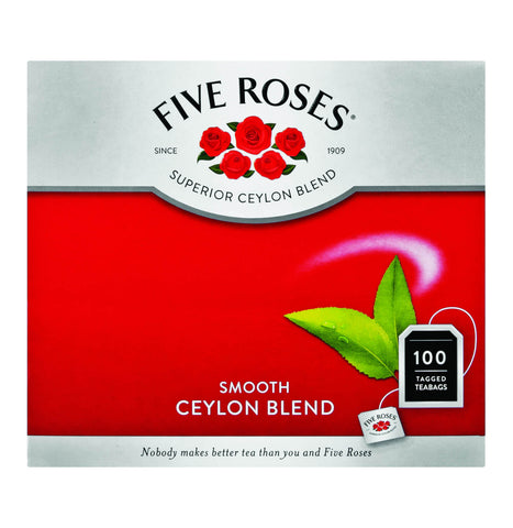 Five Roses Tagged Tea Bags (Pack of 100 Bags) (CASE OF 12 x 250g)