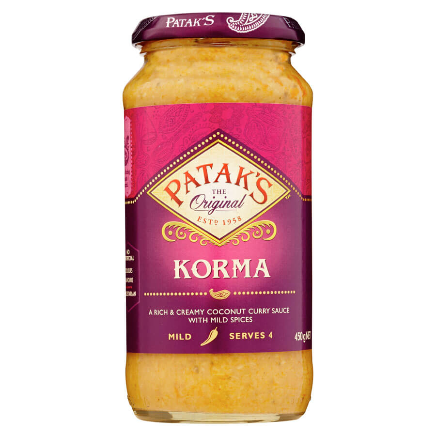 Pataks Korma Mild Curry Sauce (CASE OF 6 x 450g)