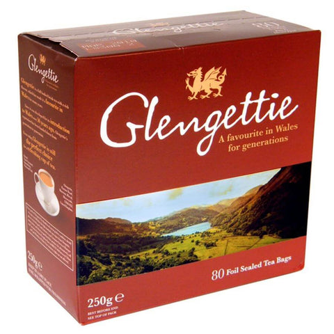 Glengettie Tea Welsh Tea Bags (Pack of 80 Bags) (CASE OF 6 x 250g)