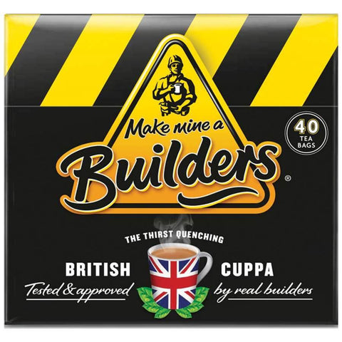 Builders Tea (Pack of 40 Teabags) (CASE OF 6 x 125g)