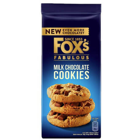 Foxs Chunkie Milk Chocolate Cookies (CASE OF 8 x 180g)