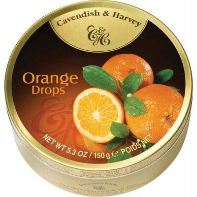 Cavendish and Harvey Orange Fruit Drops (CASE OF 12 x 150g)