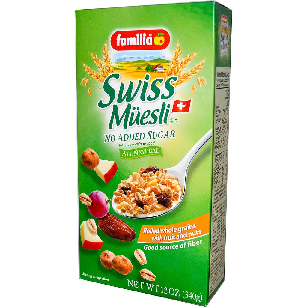 Familia Swiss Muesli with Fruit and Nuts No Sugar Added (CASE OF 6 x 340g)