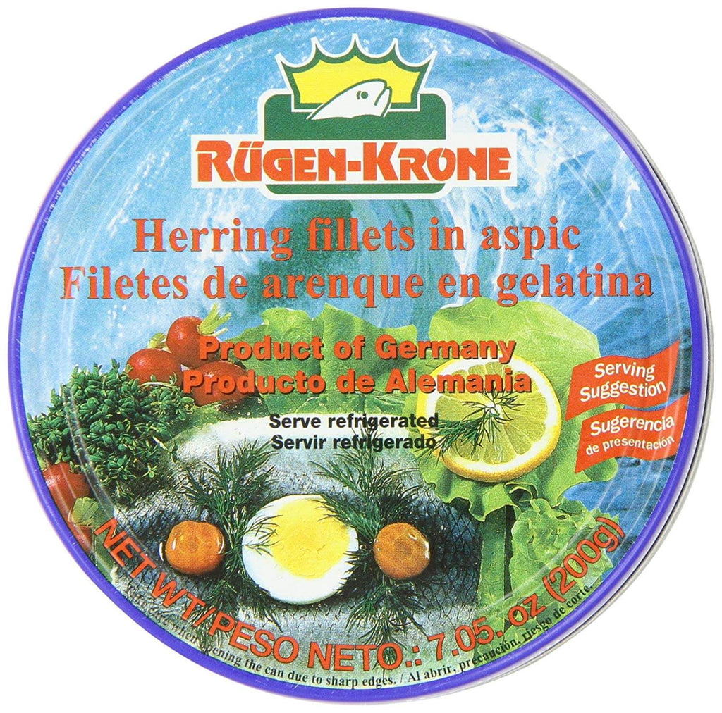 Ruegen-Krone Herring Filets in Aspic (CASE OF 12 x 200g)