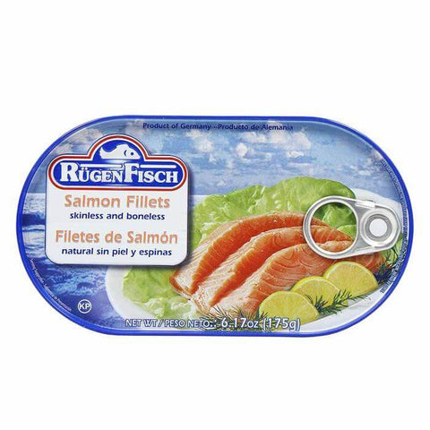 Ruegenfisch Salmon Filets Skinless and Boneless (CASE OF 16 x 175g)