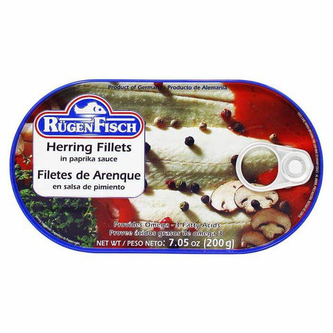 Ruegenfisch Herring Filets in Paprika Sauce (CASE OF 18 x 200g)