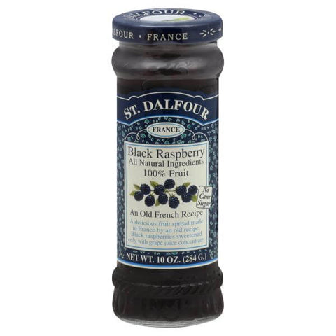 St Dalfour Black Raspberry Fruit Spread, An Old French Recipe 100% Fruit, No Cane Sugar. (CASE OF 6 x 284g)