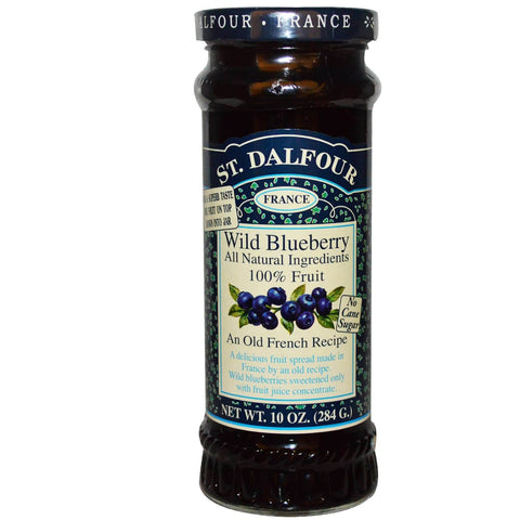 St Dalfour Wild Blueberry Fruit Spread, An Old French Recipe 100% Fruit, No Cane Sugar. (CASE OF 6 x 284g)