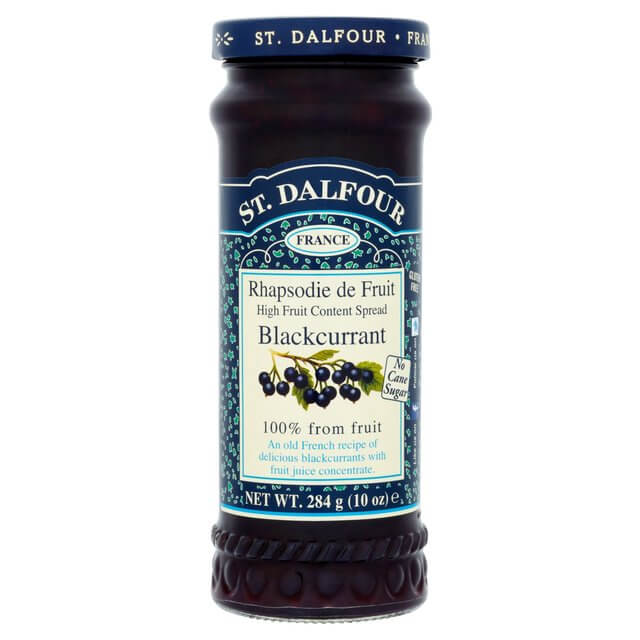 St Dalfour Black Currant Fruit Spread, An Old French Recipe 100% Fruit, No Cane Sugar. (CASE OF 6 x 284g)