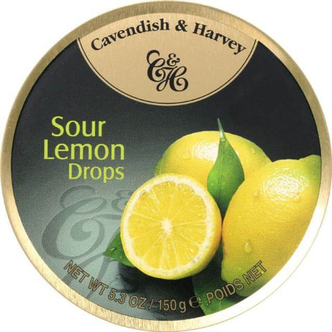 Cavendish and Harvey Sour Lemon Fruit Drops (CASE OF 12 x 150g)