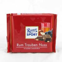Ritter Sport Rum Raisin Nut  HEAT SENSITIVE ITEM. PLEASE ADD ITEM 122942 TO THE ORDER TO TRY TO PROTECT CHOCOLATES FROM HEAT DAMAGE. (CASE OF 12 x 100g)