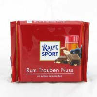 Ritter Sport Rum Raisin Nut (HEAT SENSITIVE ITEM - PLEASE ADD A THERMAL BOX TO YOUR ORDER TO PROTECT YOUR ITEMS (CASE OF 12 x 100g)