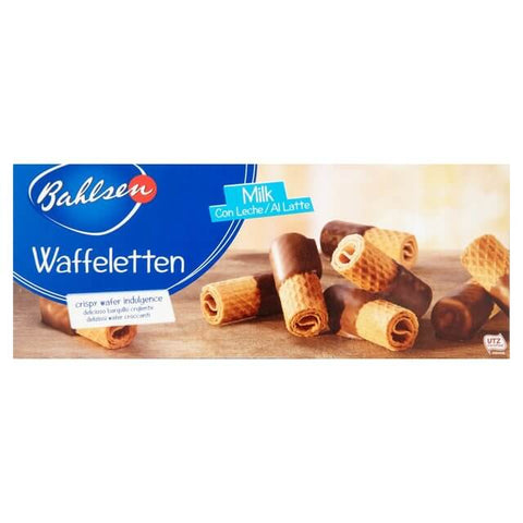 Bahlsen Waffeletten Milk Chocolate Wafer Roll Biscuits (CASE OF 12 x 100g)
