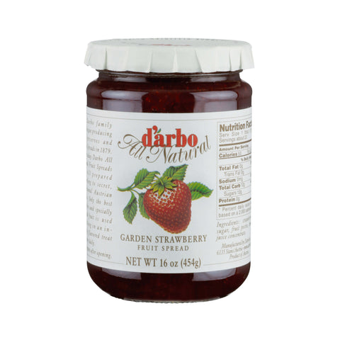D Arbo Strawberry Fruit Spread Prepared According to Secret Traditional Austrian Recipes (CASE OF 6 x 454g)
