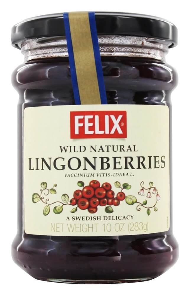 Felix Wild Natural Lingonberries Preserves, A Swedish Delicacy (CASE OF 8 x 283g)