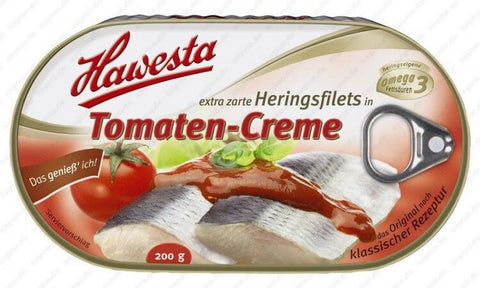 Hawesta Herring Filets in Tomaten Creme (CASE OF 10 x 200g)