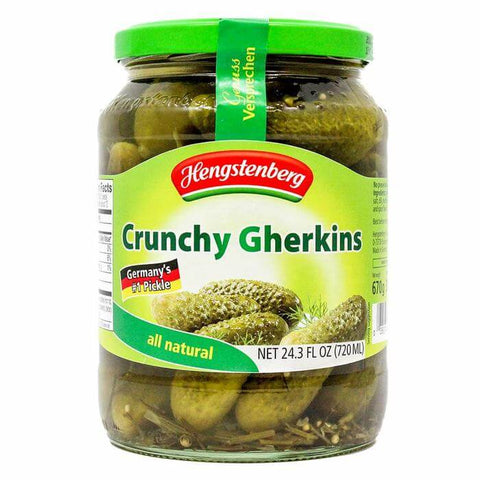 Hengstenberg Savory and Mildly Spiced Crunchy Gherkins (CASE OF 12 x 720ml)