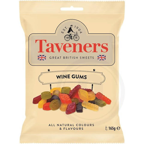 Taveners Wine Gums Bag (CASE OF 12 x 165g)