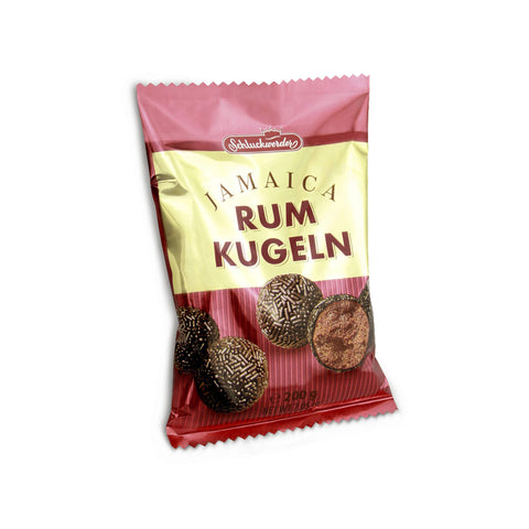 Schluckwerder Jamaica Rum Truffles  HEAT SENSITIVE ITEM. PLEASE ADD ITEM 122942 TO THE ORDER TO TRY TO PROTECT CHOCOLATES FROM HEAT DAMAGE. (CASE OF 24 x 200g)