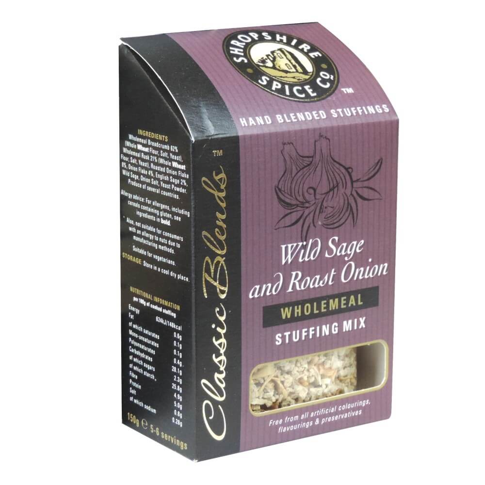 Shropshire Spice Co Stuffing Wild Sage and Roast Onion Wholemeal Mix (CASE OF 6 x 150g)