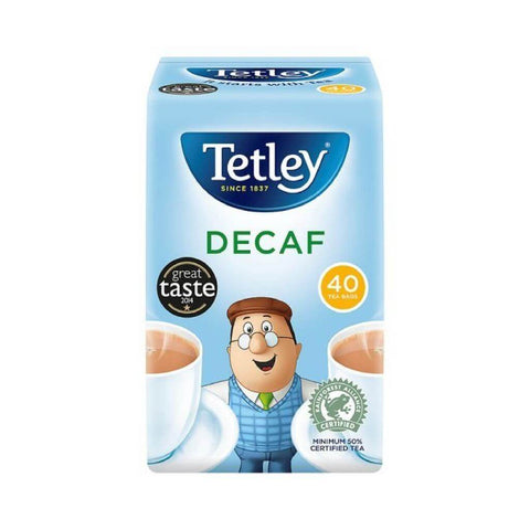 Tetley Decaf (Pack of 40 Tea Bags) (CASE OF 6 x 125g)