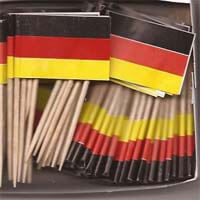 International Brands Toothpick Flags Germany (Pack of 25) (CASE OF 2 x 10g)