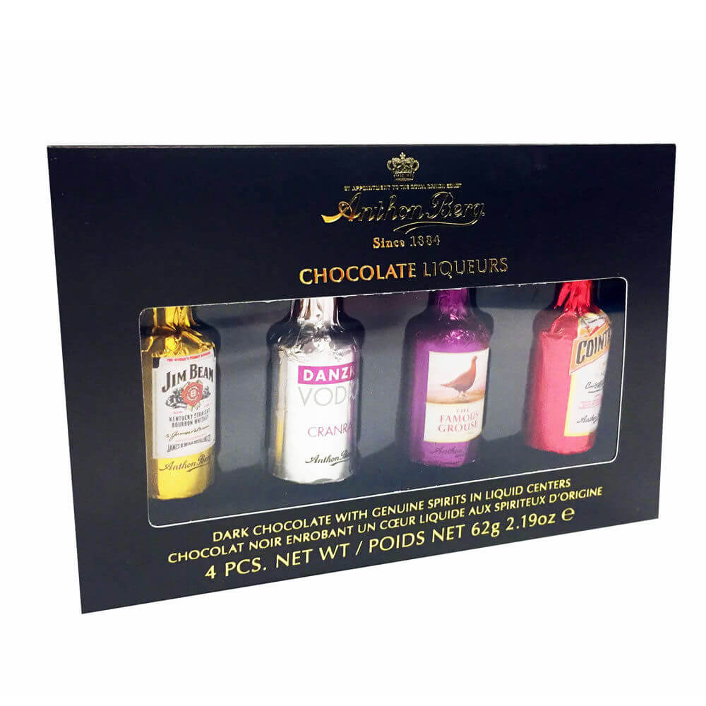 Anthon Berg Chocolate Liquors Bottles (Pack of Four) (CASE OF 14 x 62g)