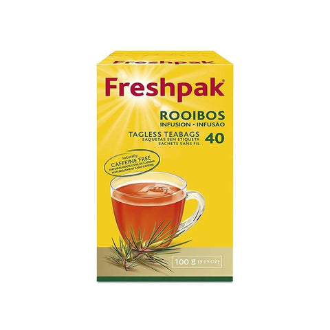 Freshpak Rooibos Tea Tagless Tea Bags (Pack of 40 Bags) (CASE OF 6 x 100g)