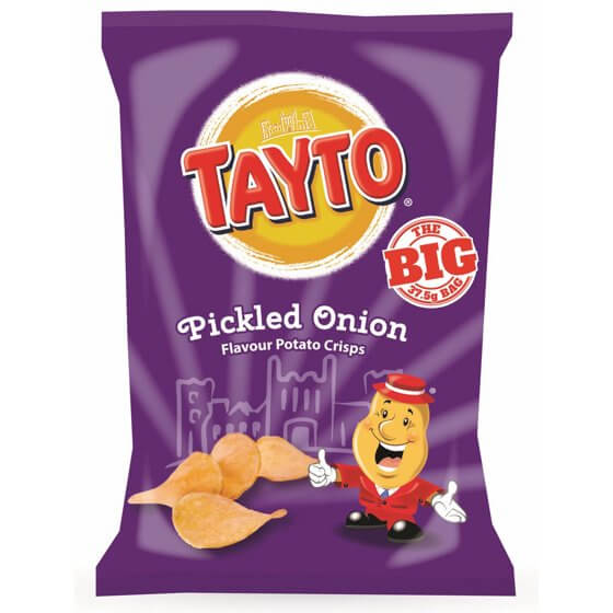 Tayto Pickled Onion Potato Crisps (CASE OF 32 x 32.5g)