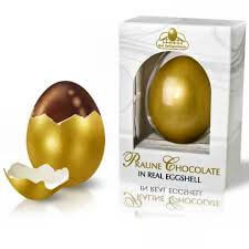 Gut Springenheide Easter Egg Real Eggshell in Gold and White (CASE OF 12 x 50g)